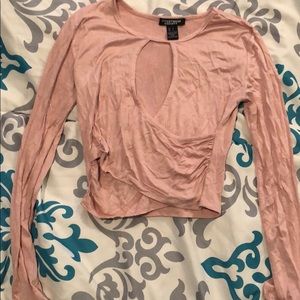 pink long sleeve top